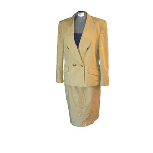 Women's Antoinette Franz Haushofer Skirt Suit Size 40 Khaki